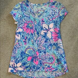 Lilly Pulitzer Multicolor Floral Short Sleeve Tee